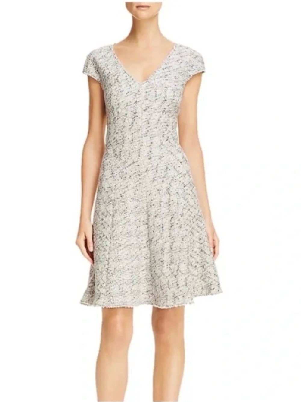Rebecca Taylor | Boucle V-Neck Fit & Flare Dress, 4